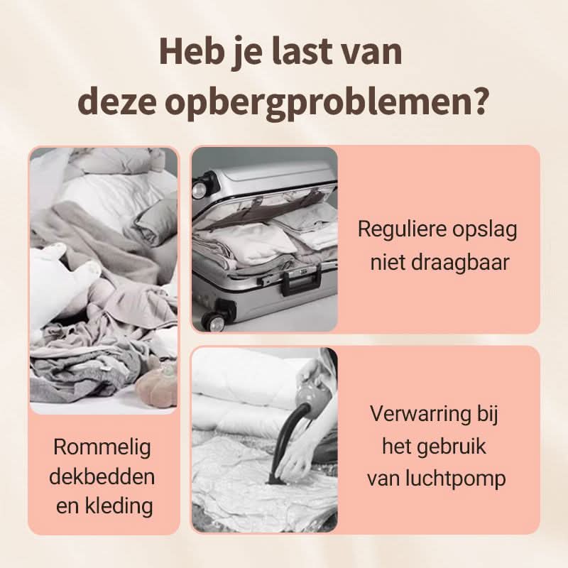 AirNest Ruimtebesparende Compressiezakken voor Duurzame Thuis- en Bagageopslag