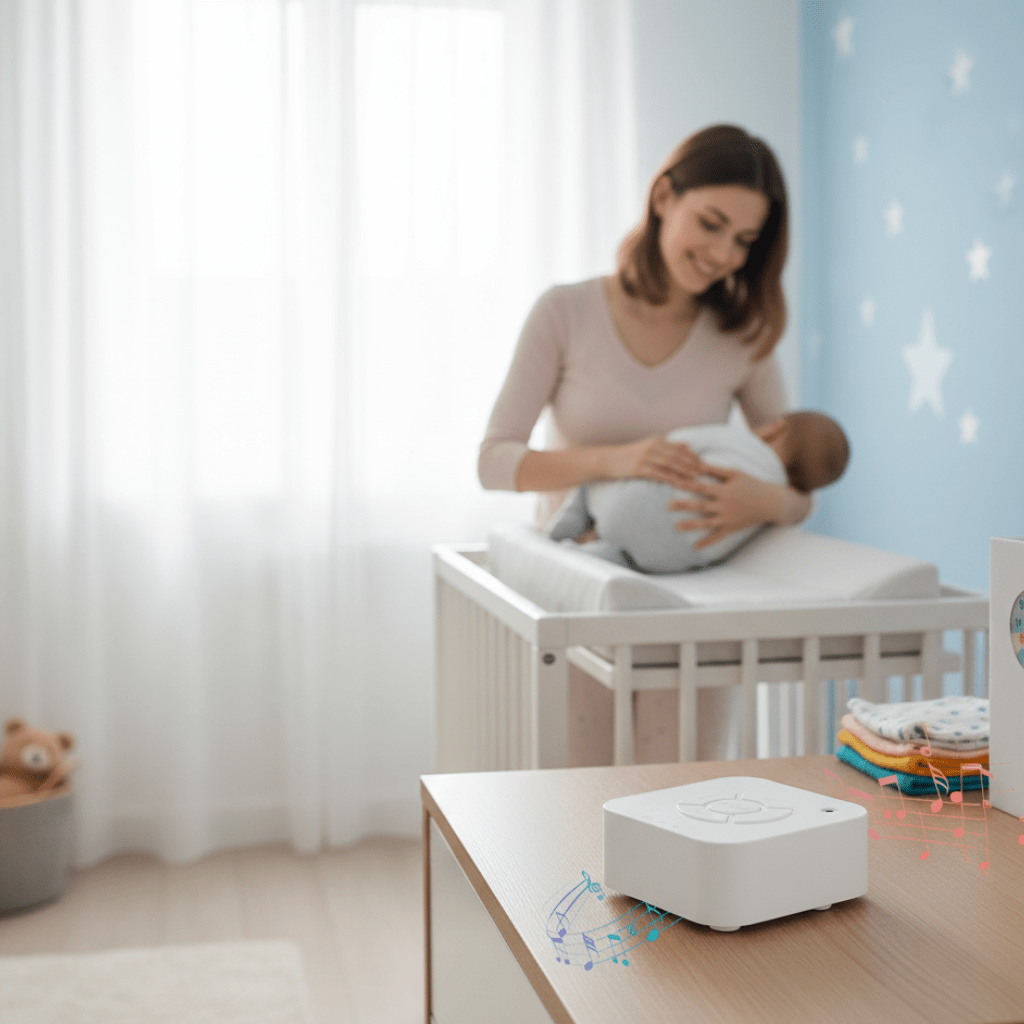 LullMate Reis Baby Geluidsmachine Met Oplaadbare USB Voor Slaap Onderweg