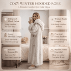 CozyNest Warm Women's Bathrobe With Hood And Pockets For Cozy Mornings
