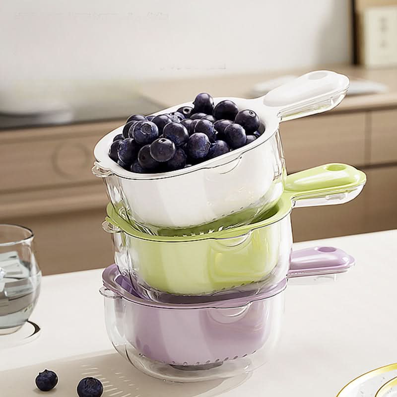 PureFlow Tweelaags Afdruipmand voor Schone, Druipvrije Keuken voor Drukke Thuiskoks