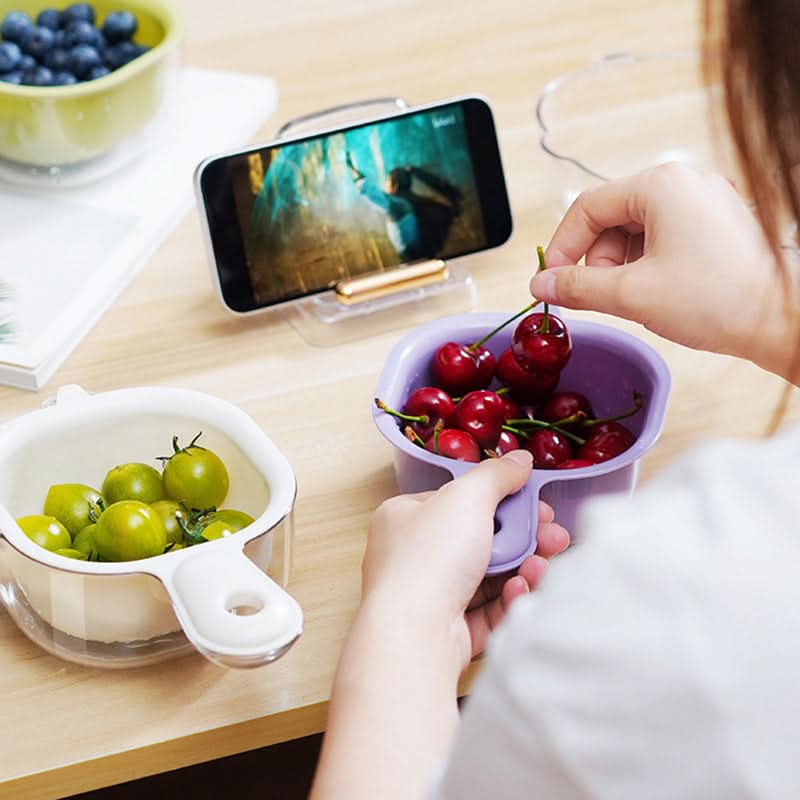 PureFlow Tweelaags Afdruipmand voor Schone, Druipvrije Keuken voor Drukke Thuiskoks